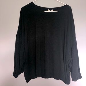 Balloon sleeve gap long sleeve